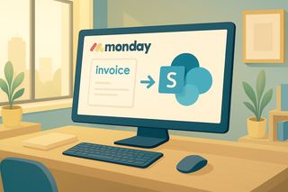 How to create invoices in monday.com using the Microsoft 365 SharePoint integration