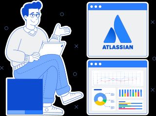 Atlassian Jira and Confluence apps integration illustration