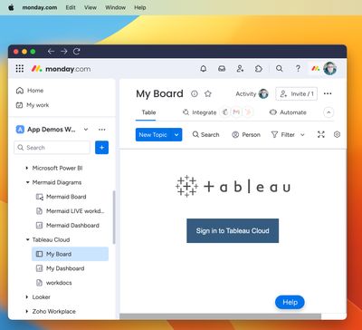 Sign-in prompt in the monday.com desktop app