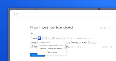 Sign in to Microsoft 365 prompt in the automation configuration