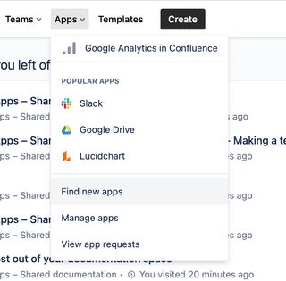 Find new apps from the Apps menu