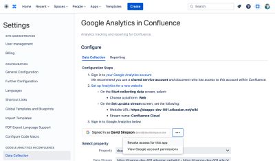 Data Collection settings screen