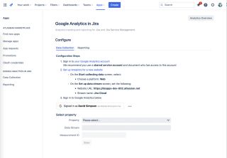 Data collection configuration screen