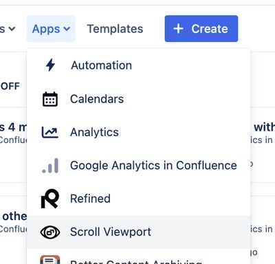 Scroll Viewport in Apps menu