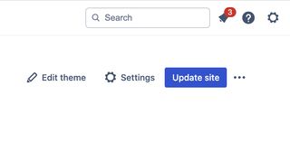 Update site button
