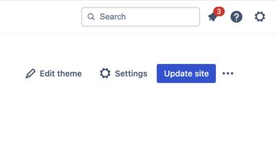 Update site button