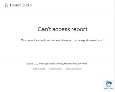 Data Studio macro in Confluence showing a report does not exist error