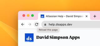 Reload this page button in browser address bar