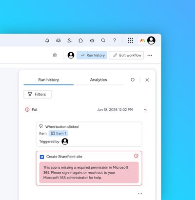 This app is missing a required permission in Microsoft 365. Please sign in again, or reach out to your Microsoft 365 administrator for help.