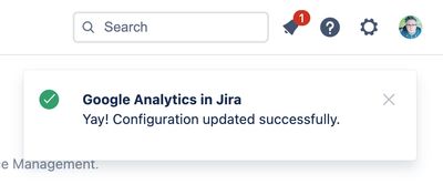 Configuration saved confirmation