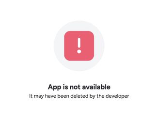 App is not available error