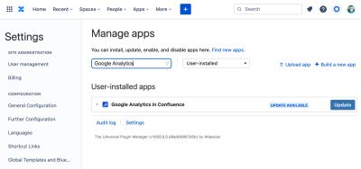 Update button next to app with UPDATE AVAILABLE status
