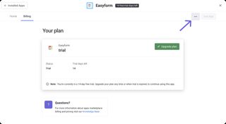 Cancel subscription menu
