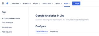 Reporting tab in configuration screen