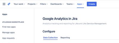 Reporting tab in configuration screen
