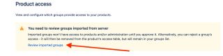 Review Imported groups popup