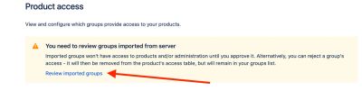 Review Imported groups popup