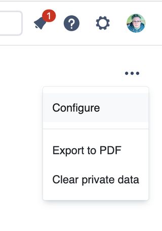 Configure option in the Tools menu