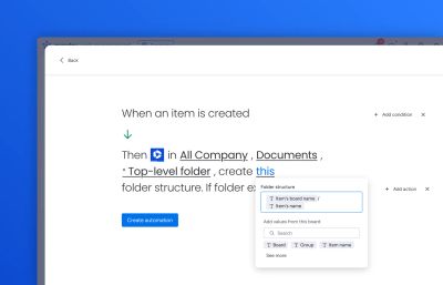 Select the folder structure to build