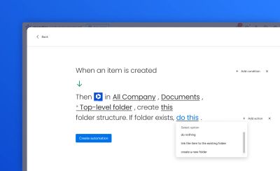 Decide what to do if the folder already exists