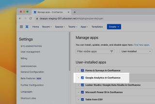 Manage Apps page with app listed