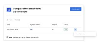 Tax invoice download link greyed out