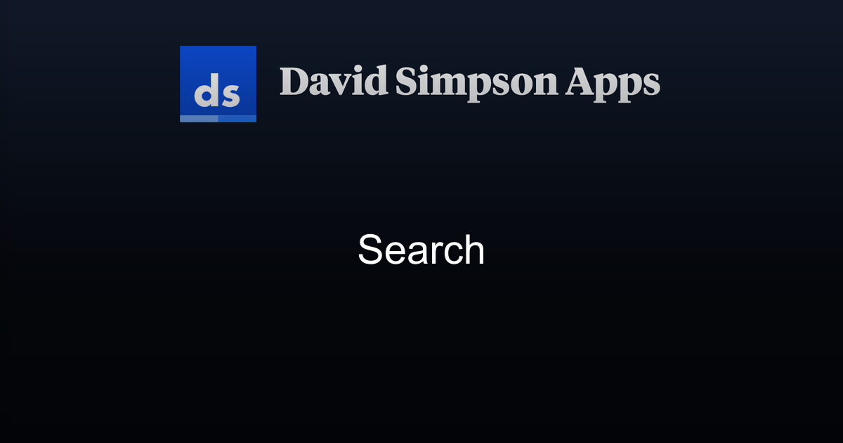 Search | David Simpson Apps