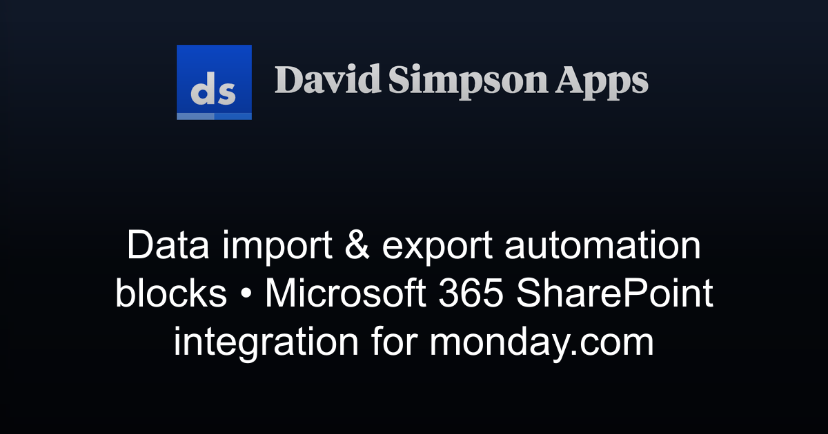Data import & export automation blocks | Microsoft 365 SharePoint ...