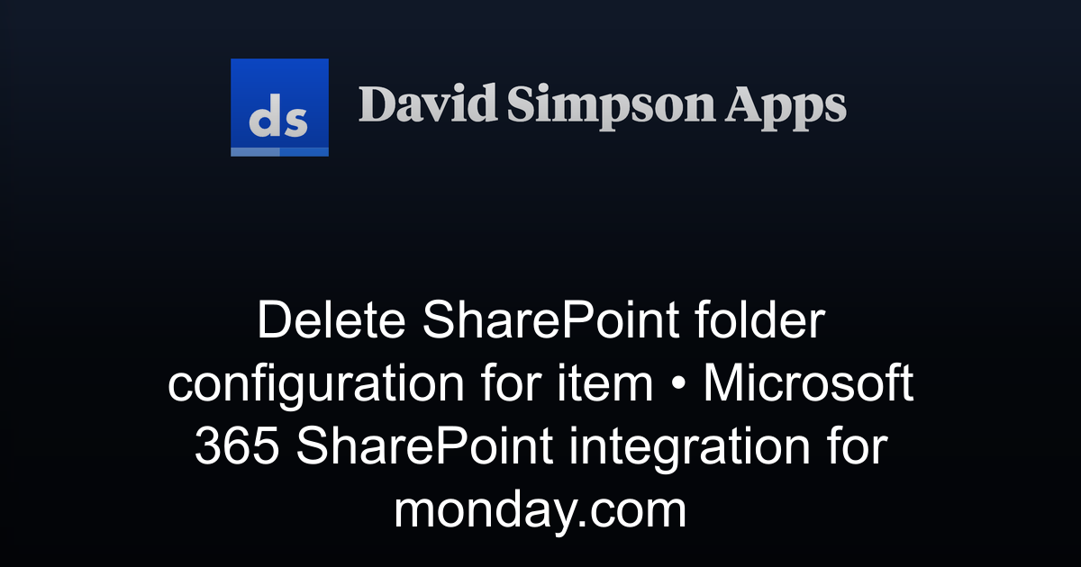 Delete SharePoint folder configuration for item | Microsoft 365 ...