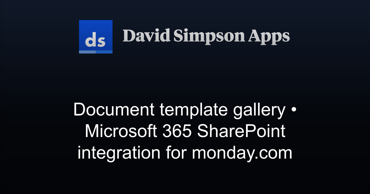 Document template gallery | Microsoft 365 SharePoint integration for ...