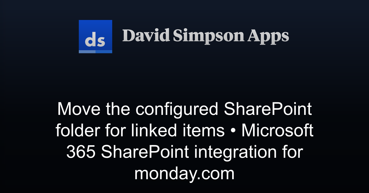 Move the configured SharePoint folder for linked items | Microsoft 365 ...