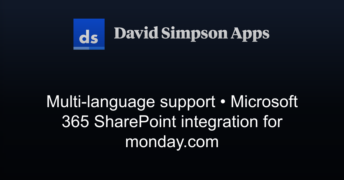 Multi-language support | Microsoft 365 SharePoint integration for ...