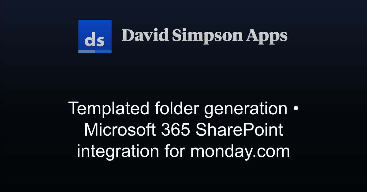 Templated folder generation | Microsoft 365 SharePoint integration for ...