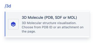 Confluence editor showing /3d macro selection