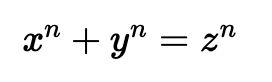 LaTeX rendered output of Pythagorean theorem: x² + y² = z²
