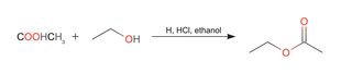 Reaction SMILES example 2: esterification reaction