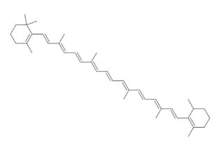 2D molecular structure of Beta-carotene rendered from SMILES notation