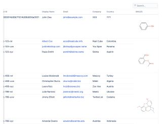 Table from CSV with Rendering macro showing a larger dataset with no-wrap cells and horizontal scrolling