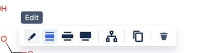 Clicking on the new Table from Source macro to reveal the Edit icon