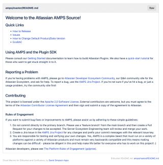 Bitbucket README.md macro rendering a repository's README file in Confluence