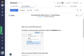 Embed Zoho Writer documents