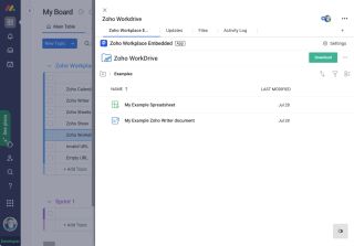 Embed Zoho Workdrive folders