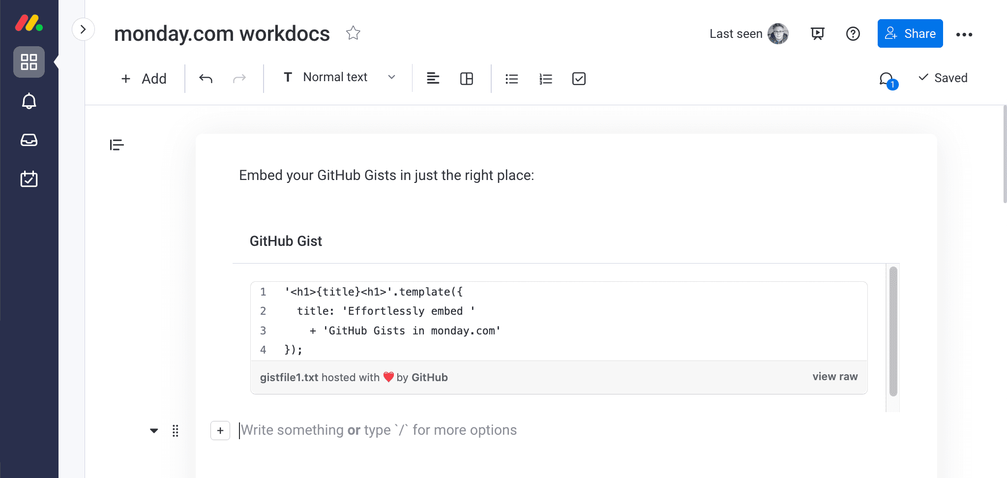 workdocs widget